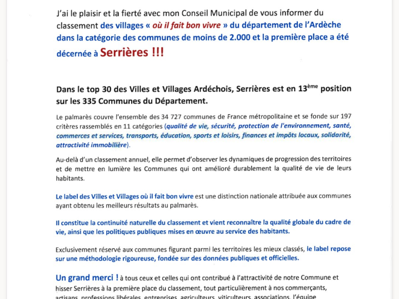 Palmarès Serrières