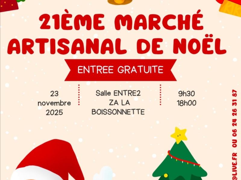 Marché artisanal de Noël  à Peaugres