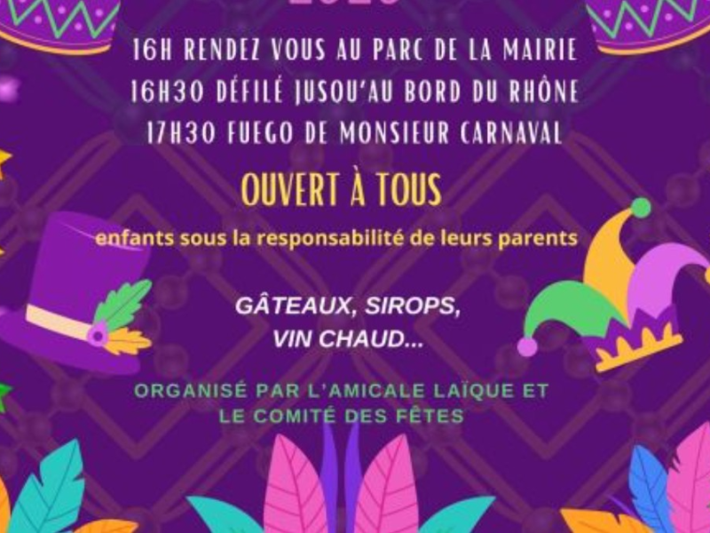 Carnaval mercredi 4 mars