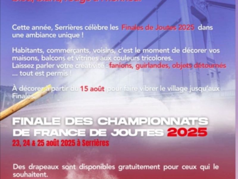 Serrières aux couleurs des joutes !
