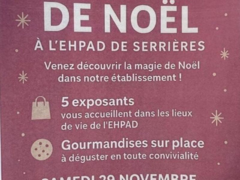Marché de Noël à I HEPAD de Serrières