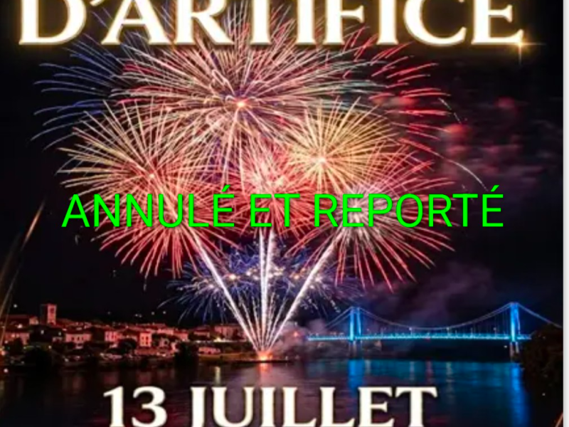 Annulation feu d'artifice Serrières